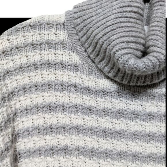 GAP Striped Merino Wool Boxy Turtleneck Sweater XL - Picture 2 of 7